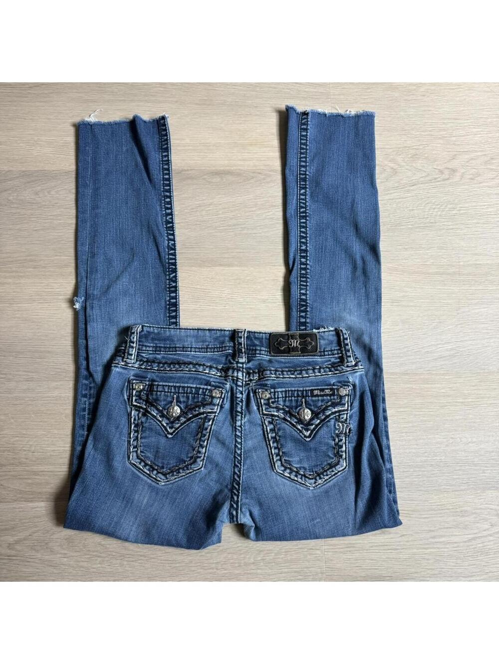 ੈ✩‧₊˚y2k miss me mid rise boot cut jeans